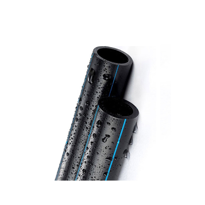 Aantrekkelijke hdpe-waterpijp in zwarte/blauwe strook DN20mm-1600mm