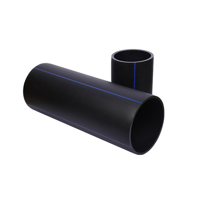 Blauw of zwart met blauwe streep HDPE-waterpijp voor corrosiebestendige watervoorziening en -afvoer