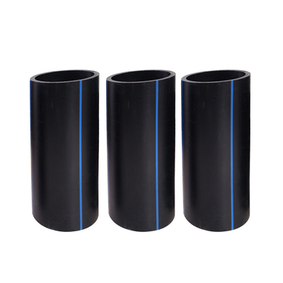 Blauw of zwart met blauwe streep HDPE-waterpijp voor corrosiebestendige watervoorziening en -afvoer