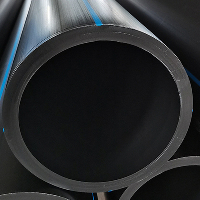 Blauw of zwart met blauwe streep HDPE-waterpijp voor corrosiebestendige watervoorziening en -afvoer