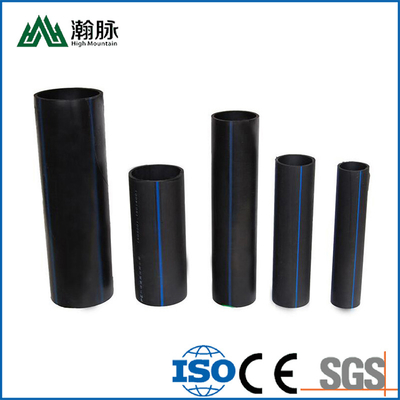 Corrosiebestendige HDPE-waterleidingen DN16mm-1800mm Blauw of Zwart met blauwe streep