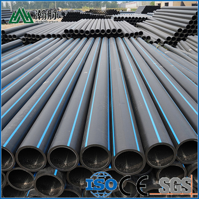 PE-HDPE-waterleidingen lengte volgens de eisen van de klant blauw of zwart met blauwe streep