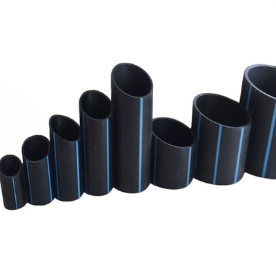 PE-HDPE-waterleidingblauw of zwart met blauwe streep voor watervoorziening en afvoer met blauwe streep PE