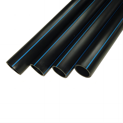 PE-HDPE-waterleidingblauw of zwart met blauwe streep voor watervoorziening en afvoer met blauwe streep PE