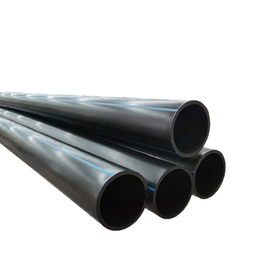 Als aangepaste grootte HDPE watervoorziening leidingen Dikte 2,3 mm-117,6 mm Blauw of zwart met blauwe streep