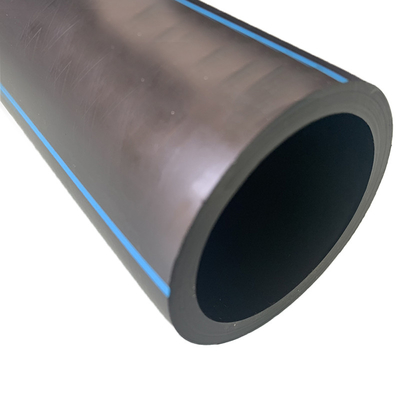 Als aangepaste grootte HDPE watervoorziening leidingen Dikte 2,3 mm-117,6 mm Blauw of zwart met blauwe streep